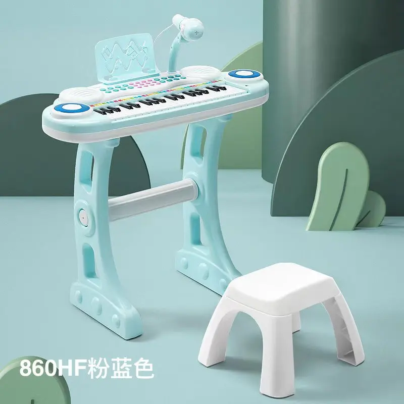 37-key medium-sized piano with microphone and chair children\'s electronic piano beginner multi-purpose instrument home piano