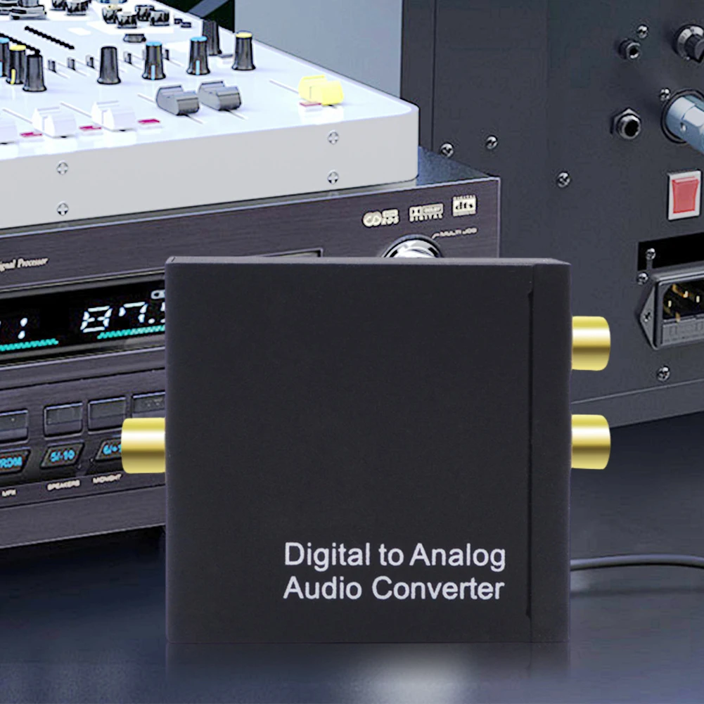 192 كيلو هرتز الرقمية إلى التناظرية محول صوت رقمي SPDIF البصرية إلى التناظرية L/R RCA محول بصري إلى 3.5 مللي متر مهايئ الرافعة #4