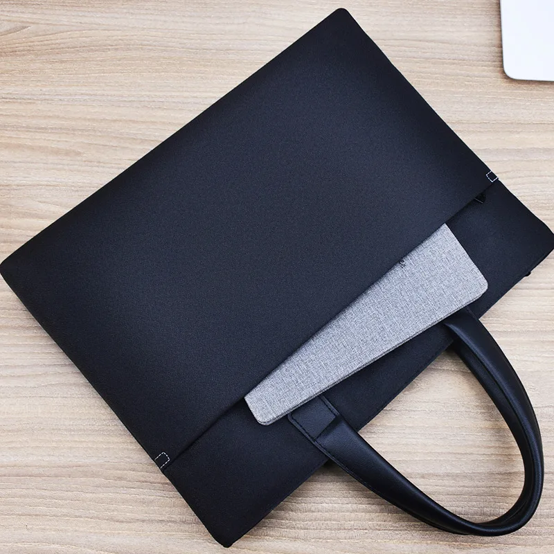 File Pocket Folder A4 Document Organizer Bag Office Holder Product 14 Inch Laptop Briefcase Case Large Zipper Stationery Handbag