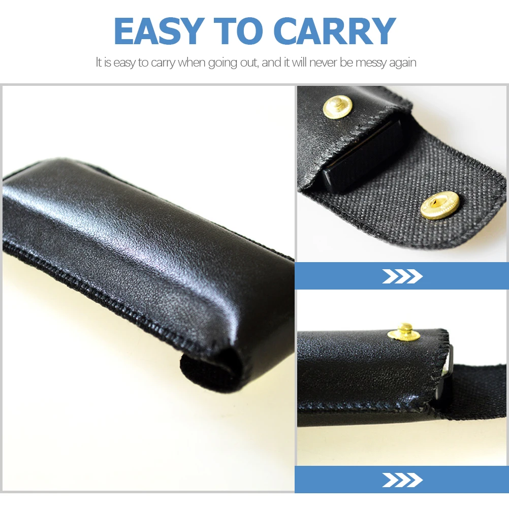 

4Pcs Harmonica Case Lightweight Portable PU Storage Pouch Black Imitation Shockproof Dustproof Bag For Musicians