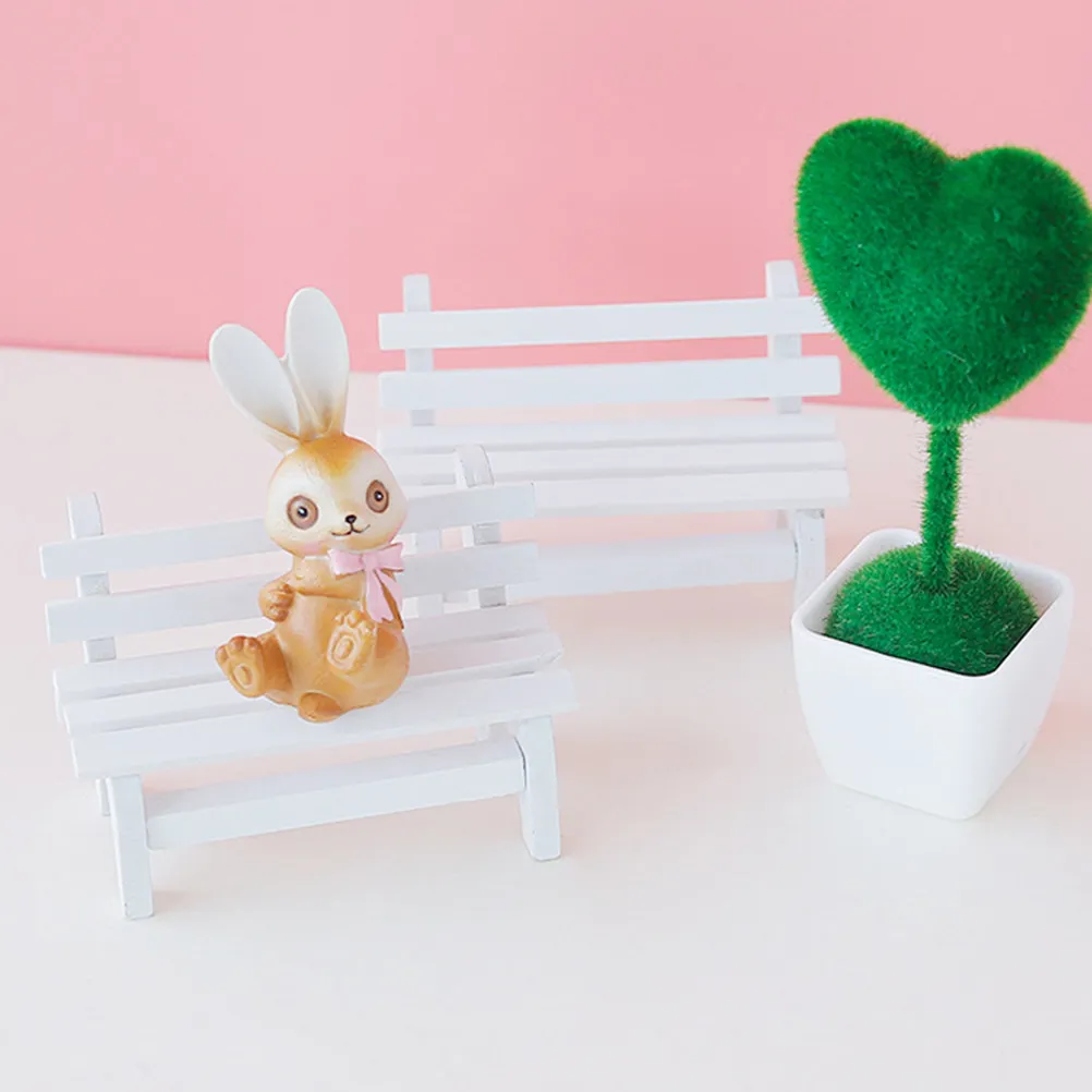 

3Pcs Mini Wooden Chairs Handmade Craft Decor for Garden Landscape Display Shelf Sill Desk Decoration Photo Prop Accessories