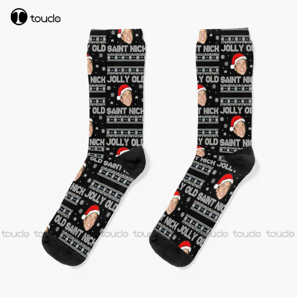 Nicolas Cage Funny Meme Nicage357 Socks Funny Socks For Men Personalized Custom Unisex Adult Teen Youth Socks 360° Digital Print