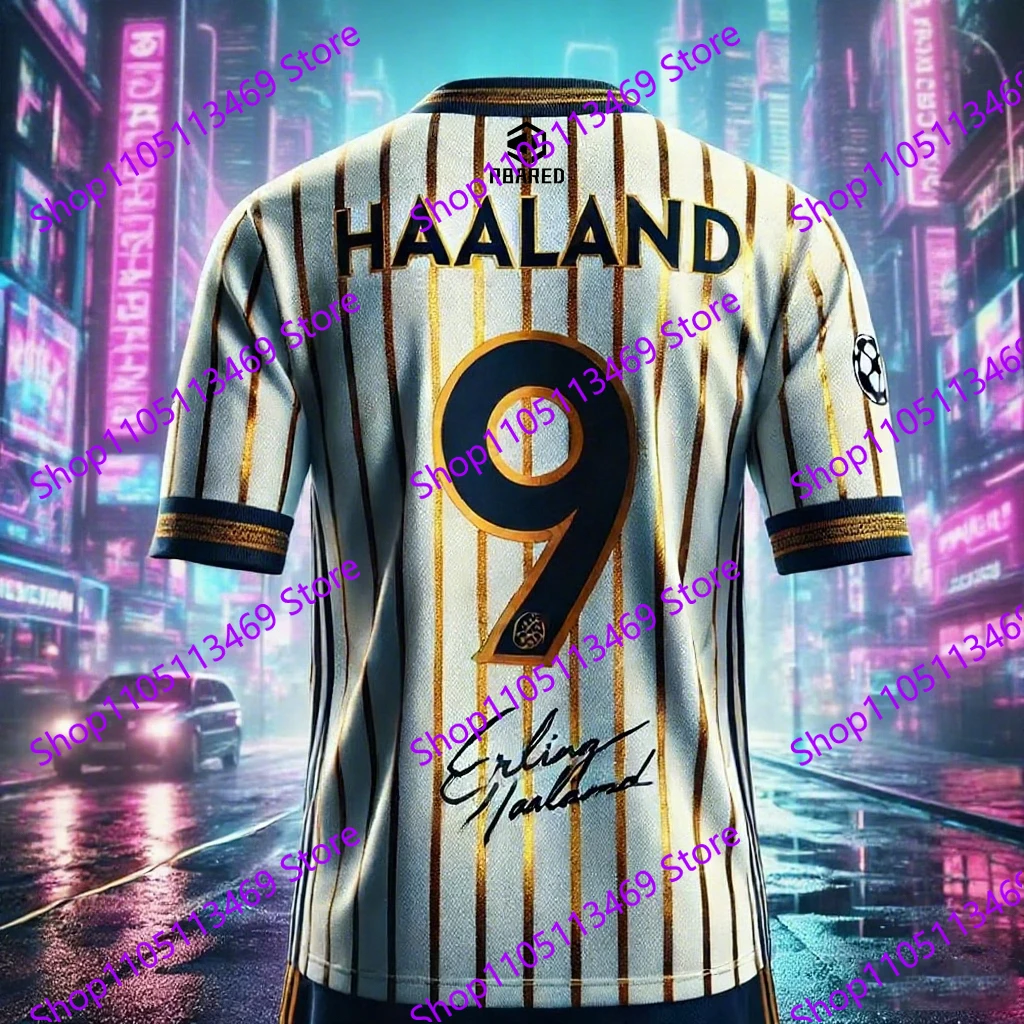 جديد وصول Haaland مطبوعة مروحة جيرسي الرجال الرياضة تي شيرت سريعة الجافة التدريب في الهواء الطلق مريحة الصيف عارضة الزي