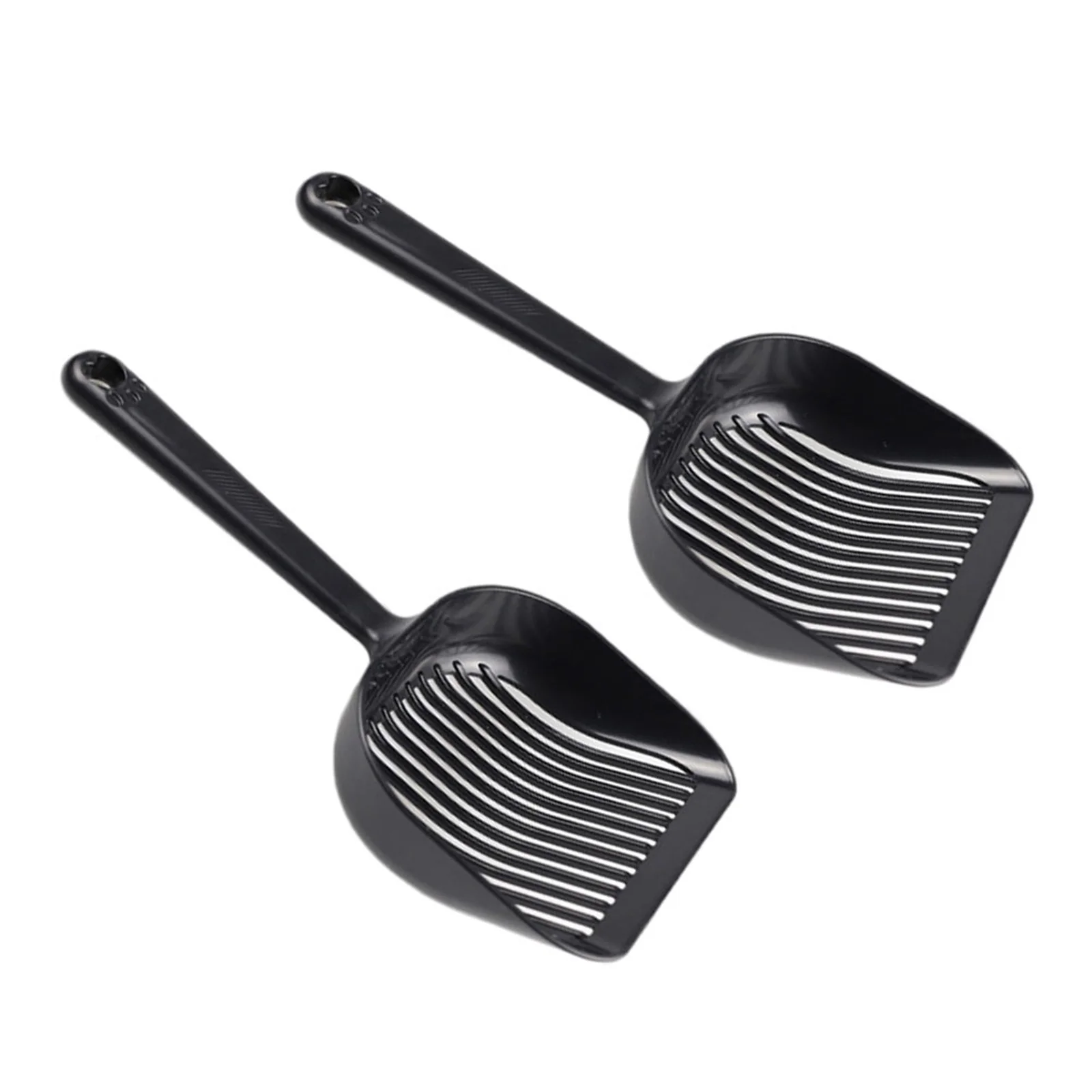 

2Pcs Cat Litter Shovel Plastic Multi-Function Lightweight Scoop Long Handle Ergonomic Poop Cleaning Tool Pet Litter Shovel