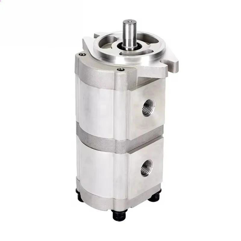 

Double Hydraulic Pumps in Series Gear Pumps Used on Industrial Machinery