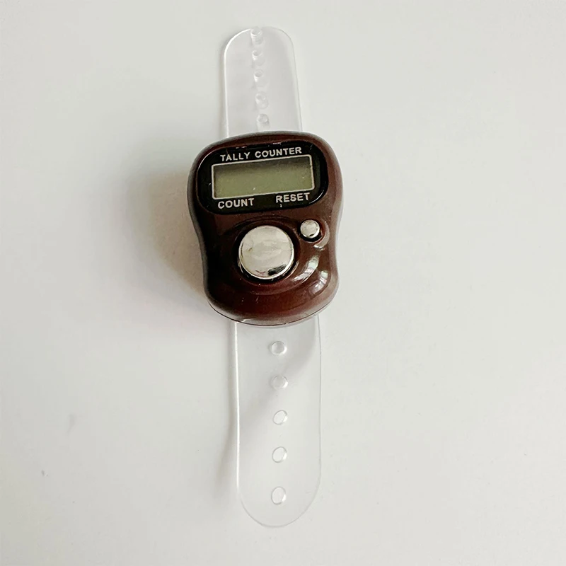 1pcs Finger Counter Ring 5 Digital LED Electronic Handheld Tally Counter Clicker Counter With Islamic Tasbih Bead