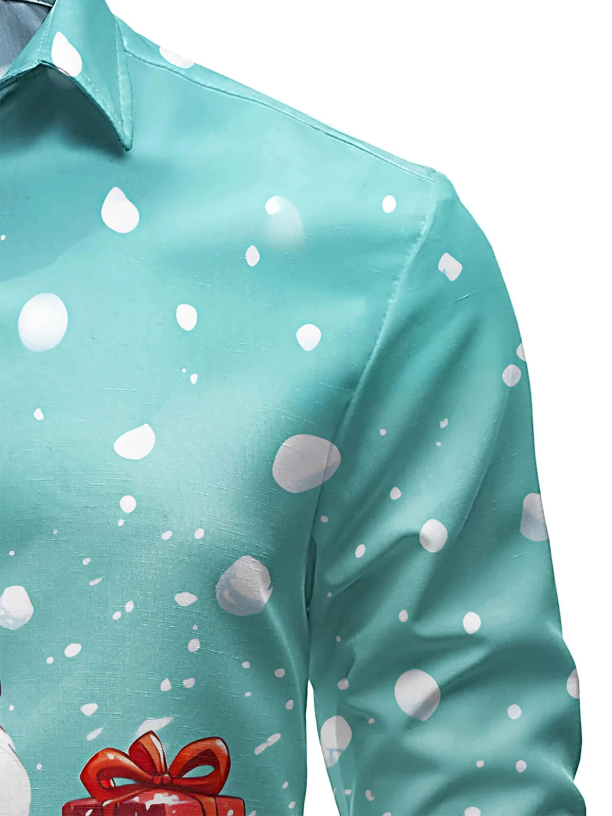 قميص رجالي لمحبي الحيوانات الأليفة لعيد الميلاد بتصميم سانتا والكلب، بأكمام طويلة لحفلات العطلات الاحتفالية