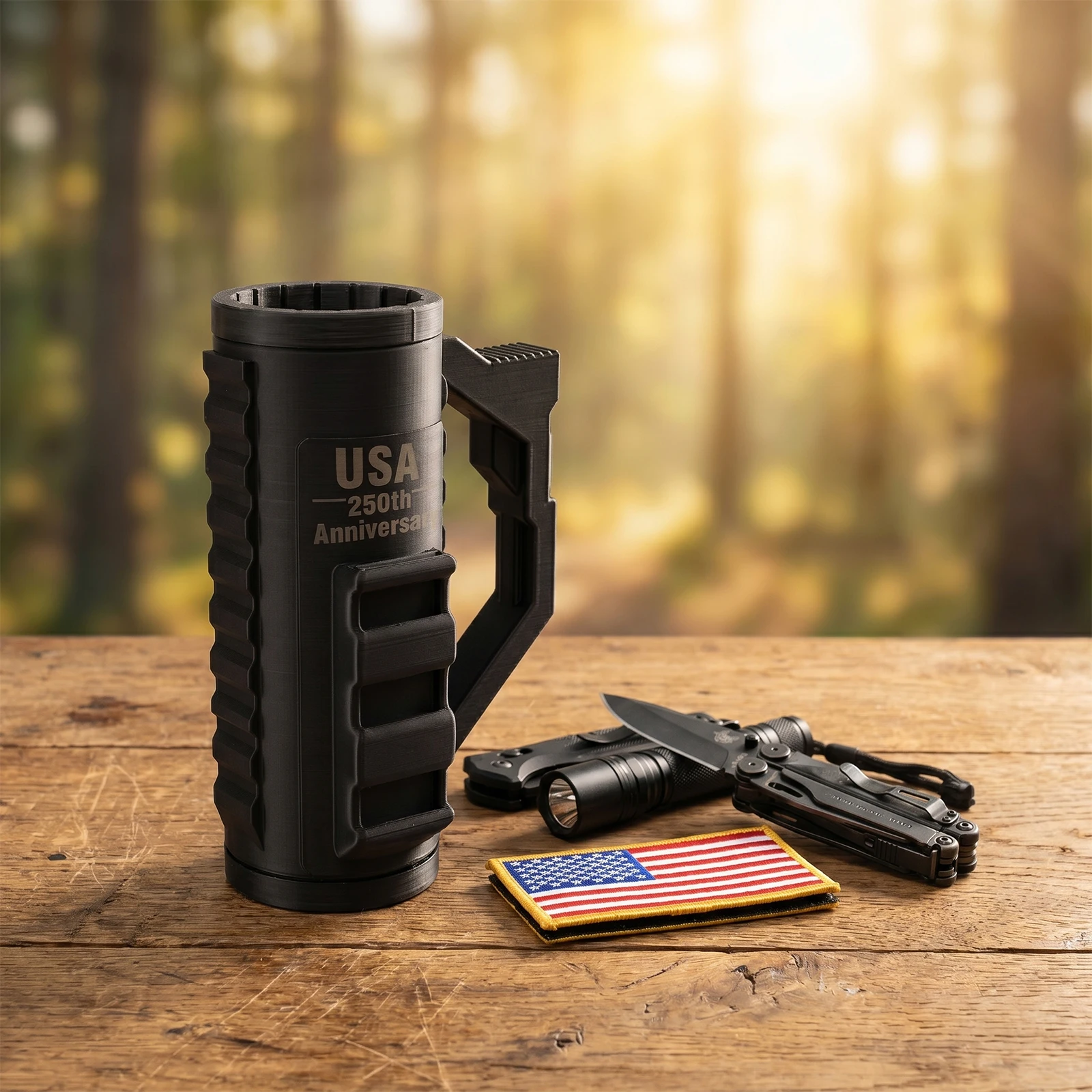 Non-Slip Handle Drink Holder US 250th Anniversary Double Reload Reusable Portable Sleeve Tactical Hidden Can Stash for Daily Use