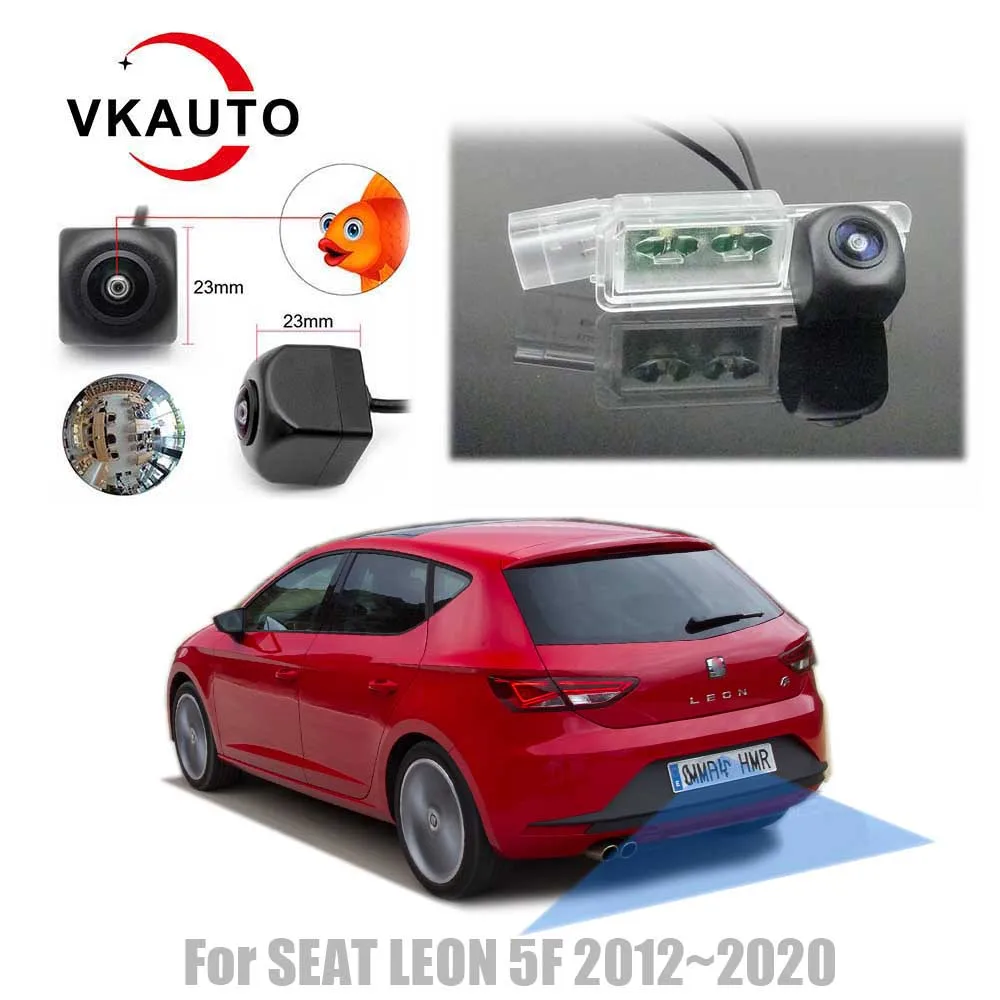 Vkauto Fish Eye Kamera cofania do SEAT LEON 5F FR 2012~2020 CCD HD Night vision Backup Parking Reverse Parking Camera