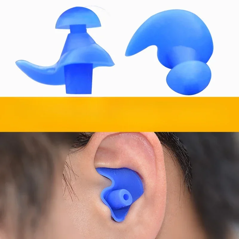 1Pairs New Waterproof Swimming Earplugs Box Soft Silicone Spiral Ear Plug Anti Noise for Sleeping Snoring Diving Accessories