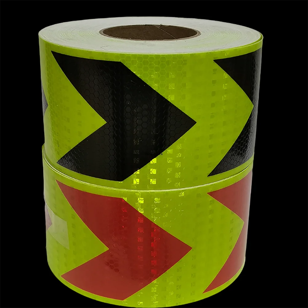 4Inch*16FT Arrow Reflective Tapes Conspicuity Strips Waterproof Safety Caution Reflectors Warning Stickers For Motorcycle Trucks
