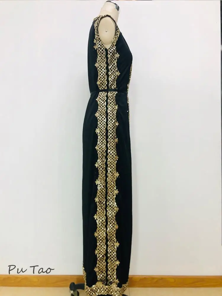 Dwuczęściowy zestaw damski czarna elegancka sukienka 2024 letnie zbiornik paliwa w stylu Vintage sweter bez plecionej długości do podłogi klubowe