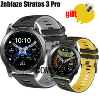 For Zeblaze Stratos 3 Pro Smart Watch Strap Wristband Bracelet Silicone Band Screen protector Film