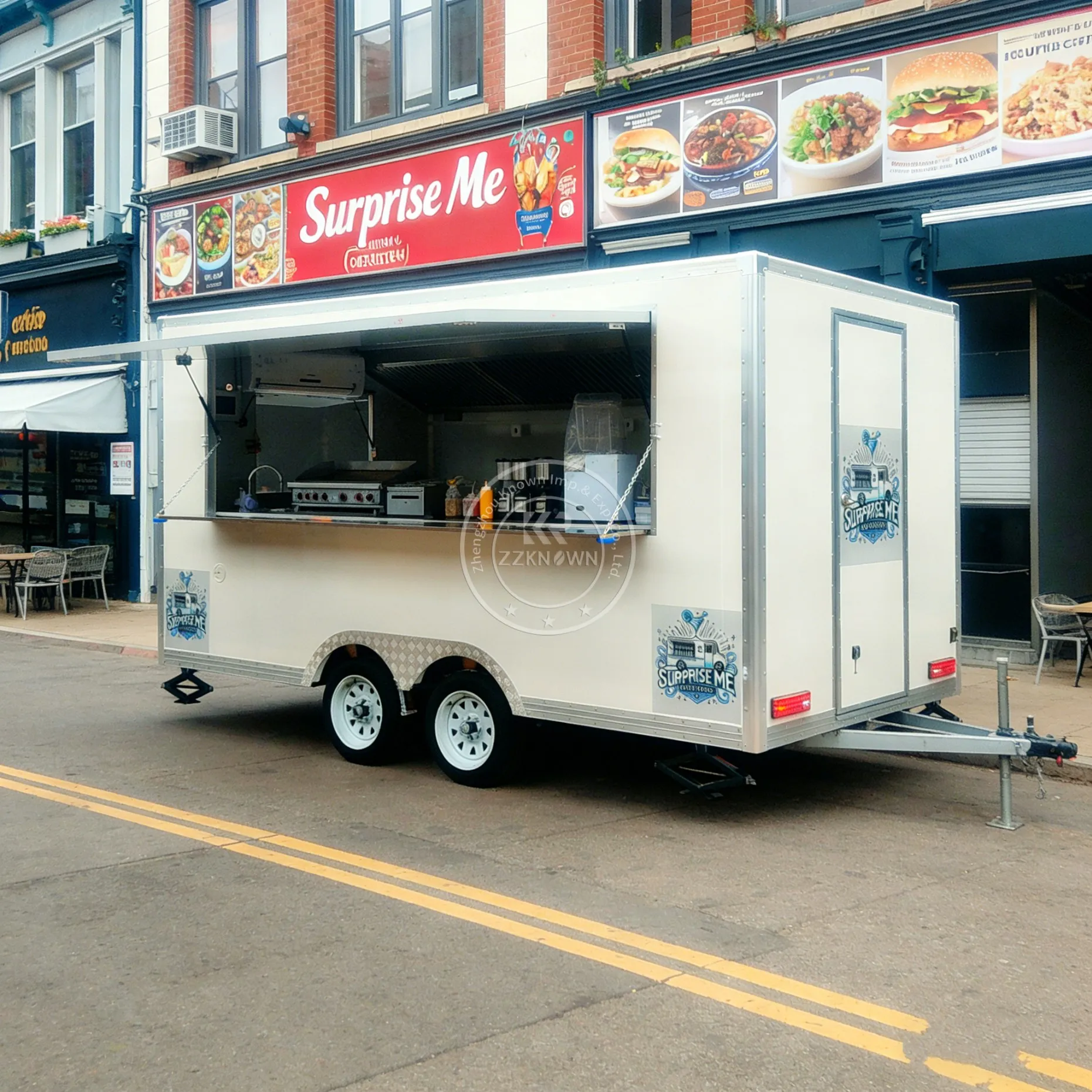 Hot Dog Cart Food Street Vending Food Kiosk Truck Wine China Noodles Mobile Catering Food Truck Concession