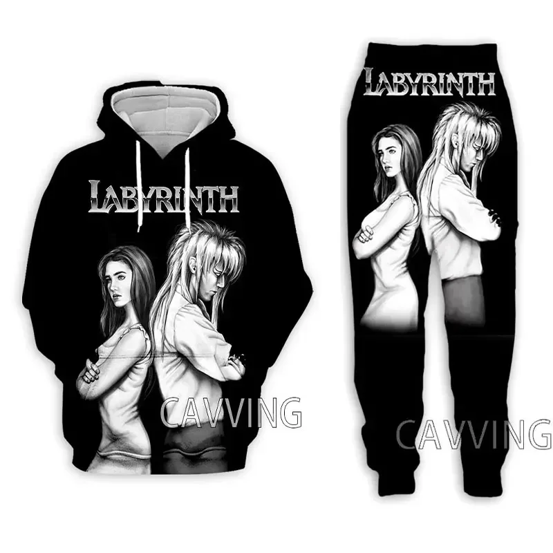 

New Fashion Women/Men's 3D Print Labyrinth Hooded Sweatshirts + Pants Trouser Suit Clothes Two-Pieces Sets U02