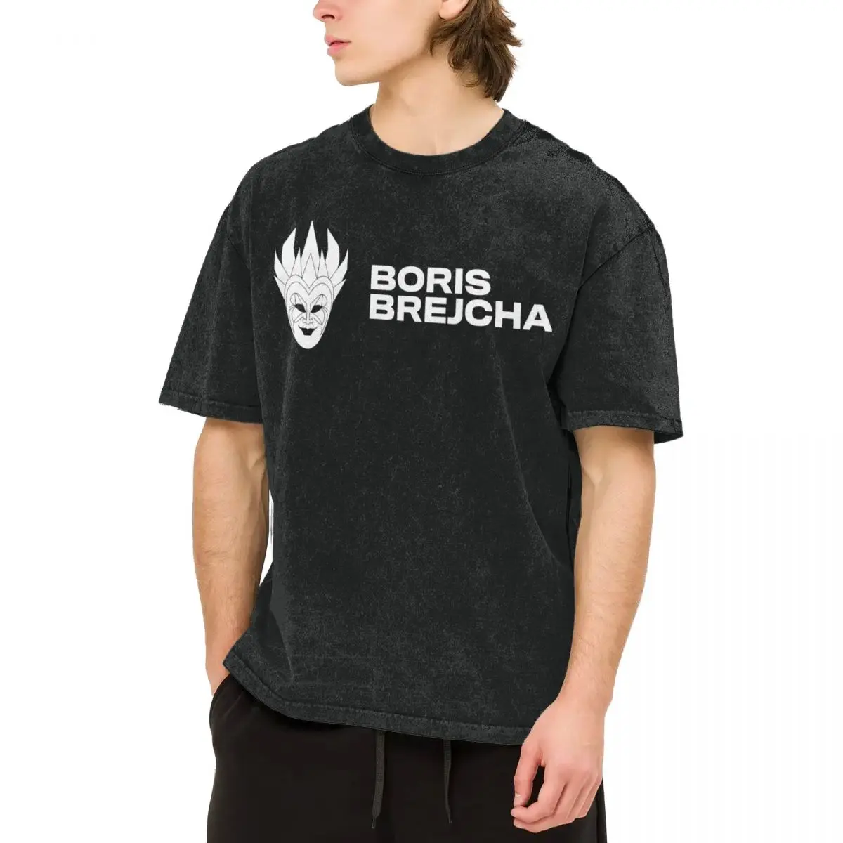 Забавная мужская футболка DJ BORIS BREJCHA Vintage Wash, процесс горячей живописи, винтажная Забавная мужская футболка DJ BORIS BREJCHA Vintage Wash, процесс горячей живописи, винтажная