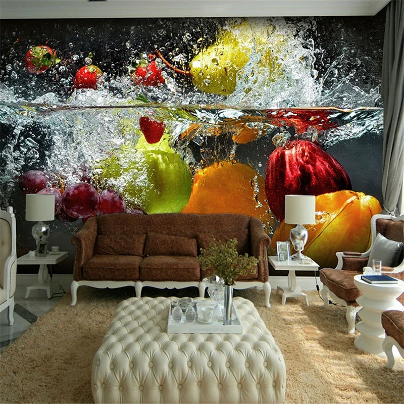 beibehang papel de parede 3d Restaurant tea shop cafe bar Leisure wallpaper background mural custom fruit 3D wall paper wall