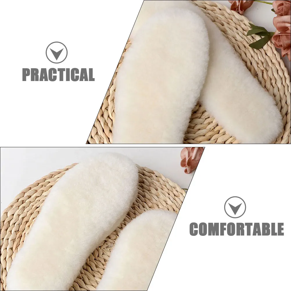 

Wool Insole Inner Soles 44CM Winter Warm Boot Sole Inserts Comfortable Sweat Absorption Moisture Dry Cozy Portable Easy Use