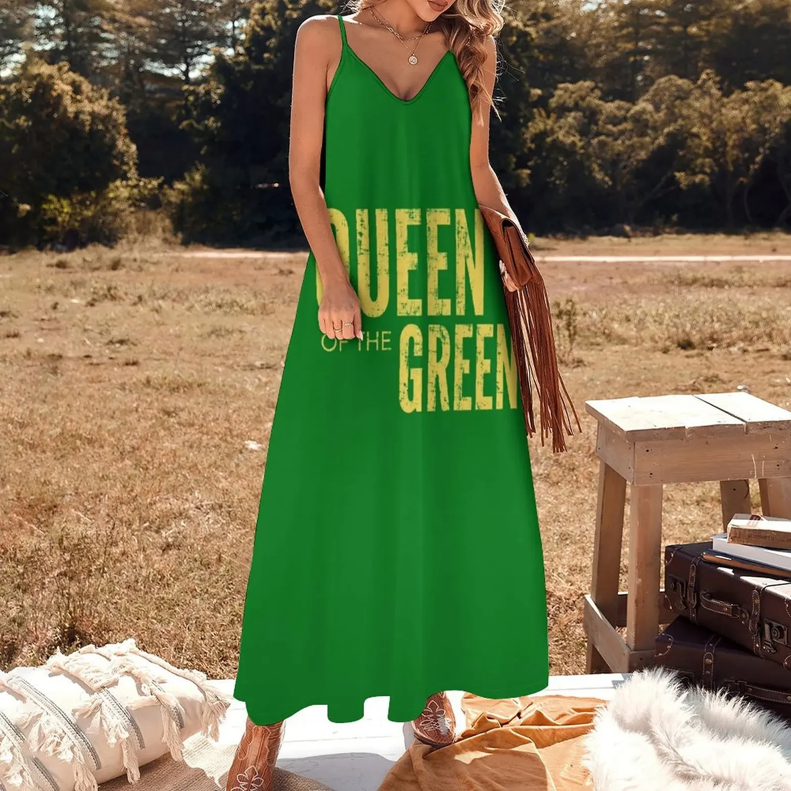 Camiseta de Golf Queen Of The Green, regalo perfecto para amantes del Golf, vestido sin mangas, vestidos largos para mujer, vestido de noche, vestido de mujer