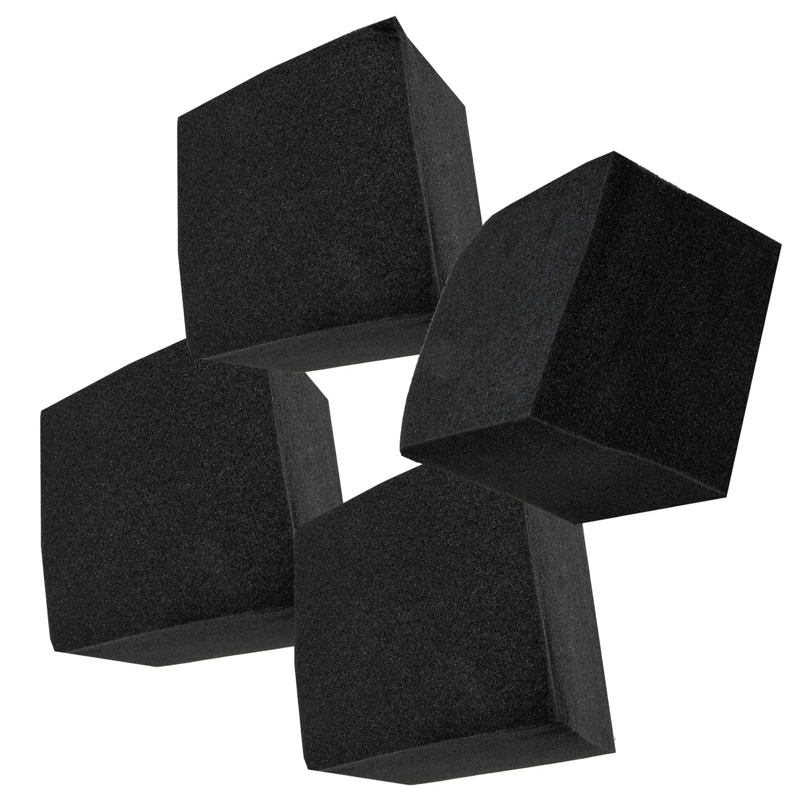 

4pcs Sound Absorbing Panels 3D Cube Shape Acoustic Sponge For Wall Ceiling Door Noise Reduction Studio Ktv Soundproofing Blocks