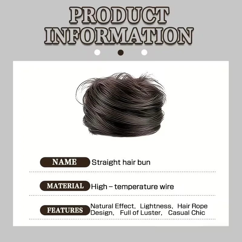Women's Instant Volume Hair Bun with Heat-Resistant Fiber Suitable for Daily Wear Quick Bun Style for Volume Hair Extensions