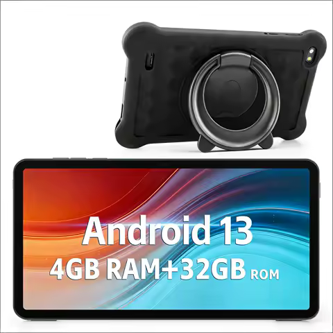 ANRY 7 Inch Tablet Android 13 Quad Core 4GB RAM 32GB ROM Dual Camera 2.4G+5G WiFi With Protective Case Cheap Budget Tablet PC