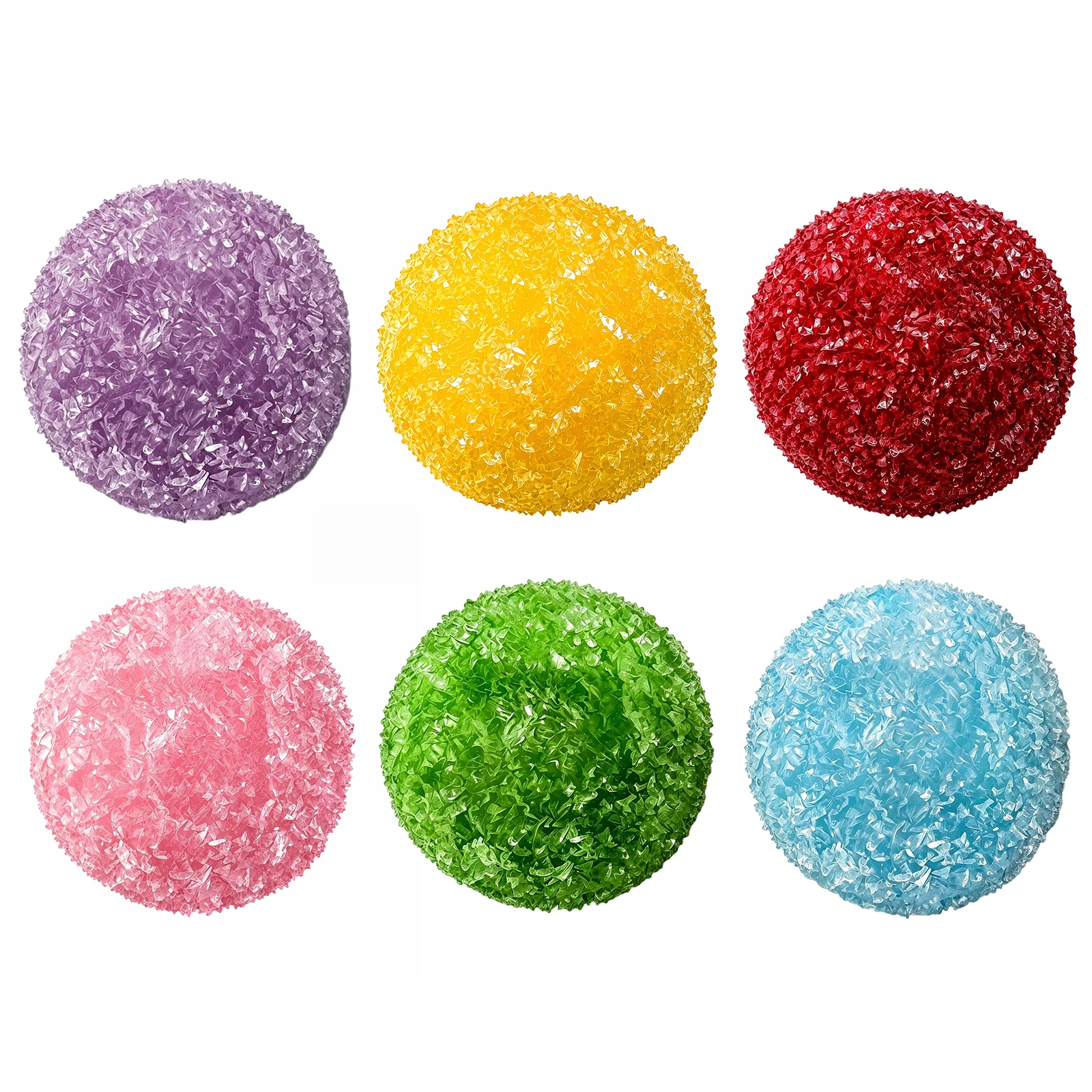 Ice Skin Fidget Sensory Squeeze Ball Slow Rising Style Textured Memory Gel Stress Balls Lightweight for Adults & Kids Party
