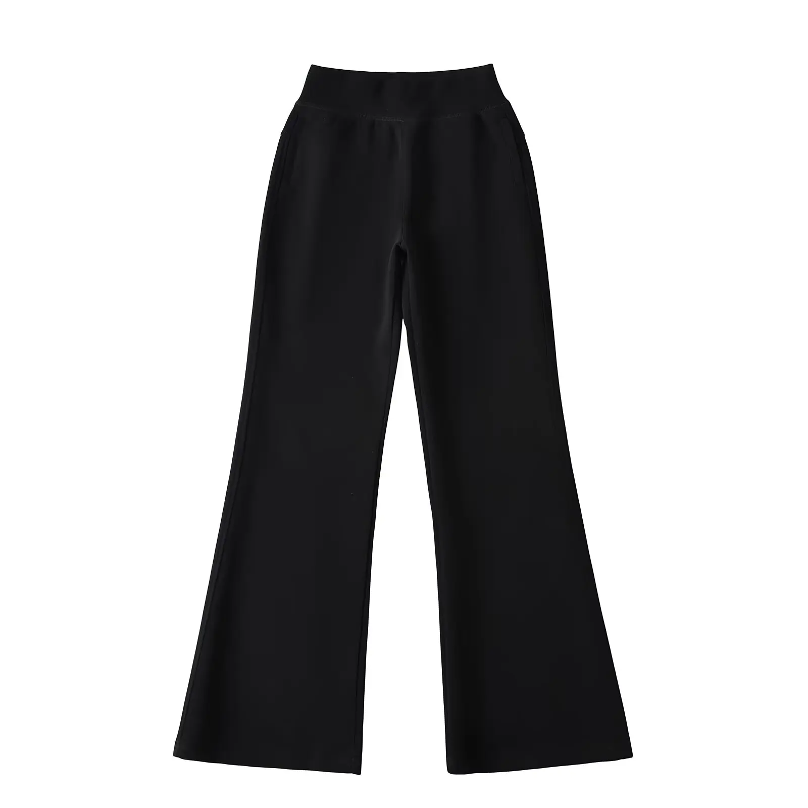 กางเกงขายาวเอวสูงทรงขากว้างสำหรับผู้หญิง สไตล์ลำลอง ใส่เล่นโยคะ เล่นกีฬา ทรงขาบานเล็กน้อย สไตล์สตรีท แฟชั่นสาวฮอต สำหรับฤดูใบไม้ผลิและฤดูใบไม้ร่วง