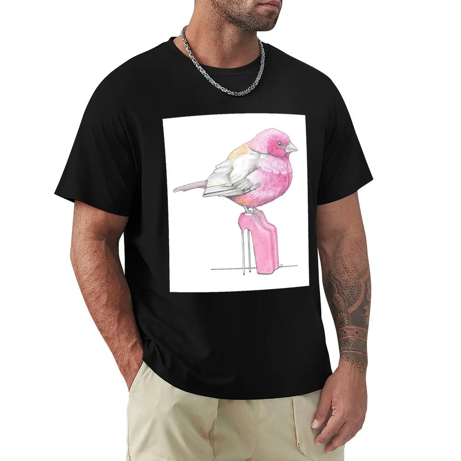 Firefinch in Very High Heels T-Shirt Simple Graphic Design T-Shirt