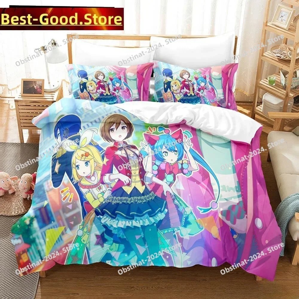 

New Wonderlands x Showtime Bedding Set Printed single Comforter Quilt Bed Cover Duvet Cover Pillow Case 3 Pieces Kids Adult Size