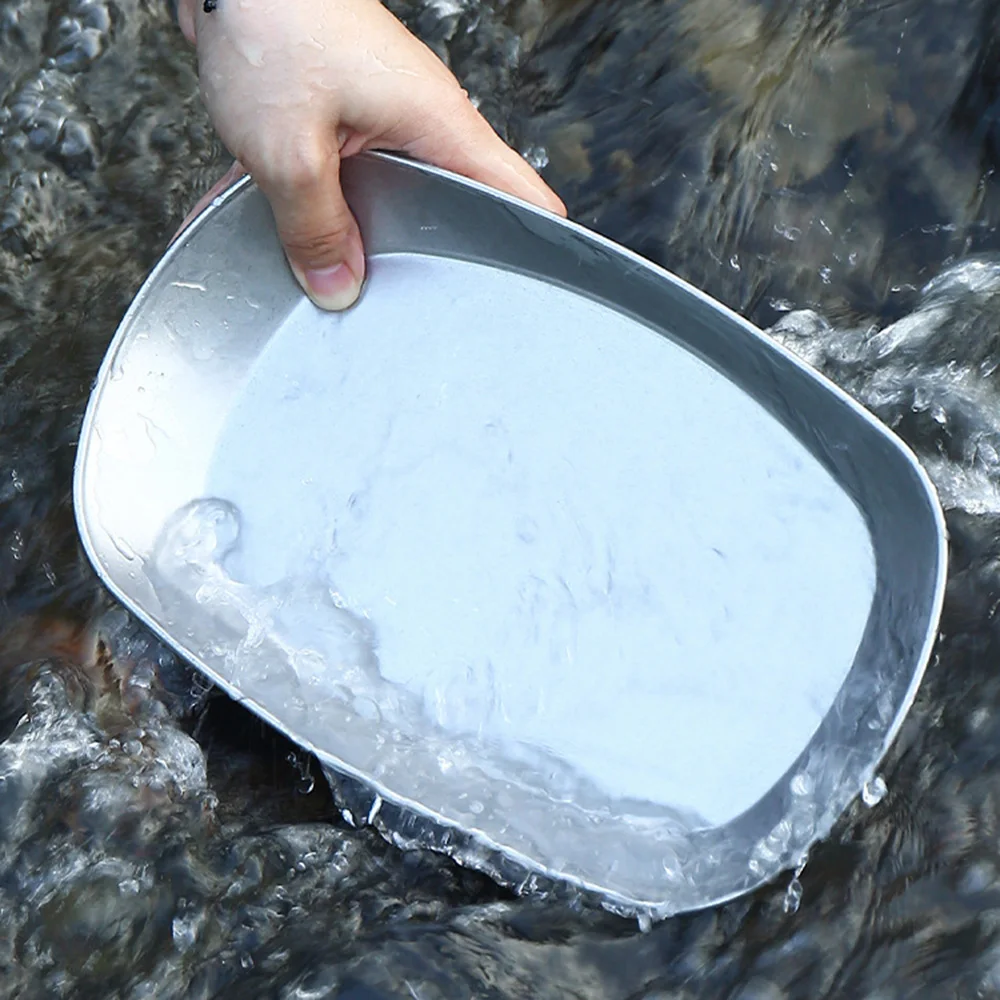 1 قطعة الرجعية مستطيلة أدوات المائدة في الهواء الطلق لوحة الحلوى الإفطار كعكة لوحة الكورية الشواء طبق مسطح القهوة صينية تخييم