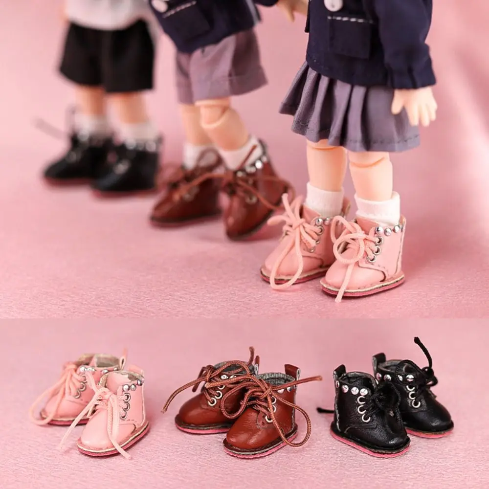 

1 Pair Canvas OB11 Doll Baby Shoes Leather Thick Bottom 1/12 Doll Shoes GSC High Street Fashion 1/12 Casual Shoes Children