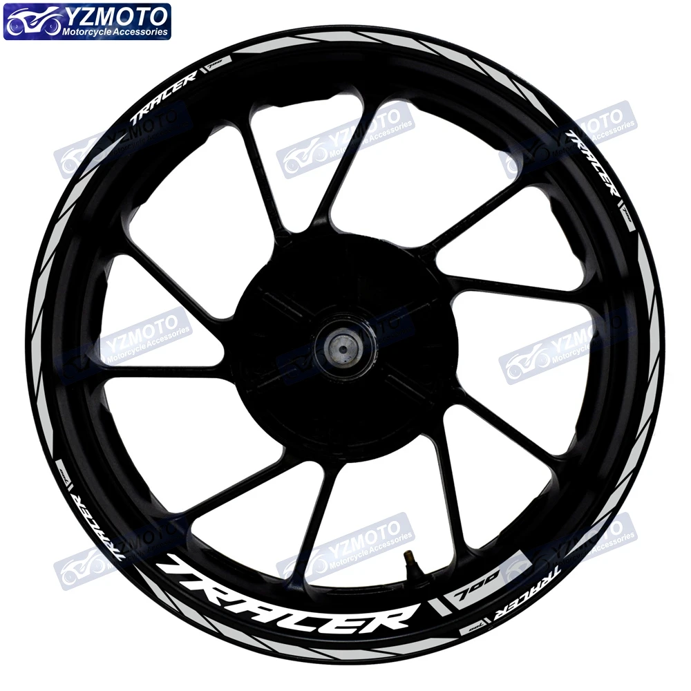 

For YAMAHA TRACER 700 Motorcycle 17 Inch Front And Rear Wheel Hub Sticker Decal Waterproof Reflective Decorative Rim Stickers