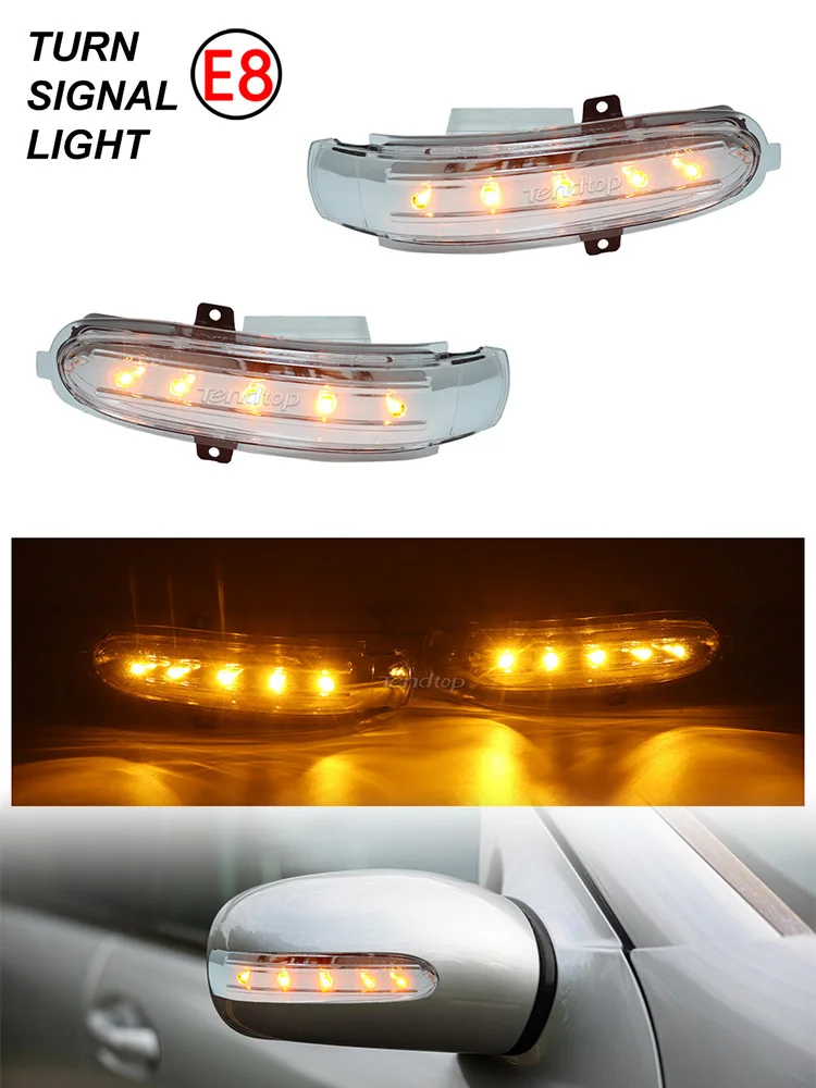 For Mercedes Benz C Class W203 S203 CL203 C30 C32 C55 Car Amber Flash LED Side Mirror Turn Signal Light