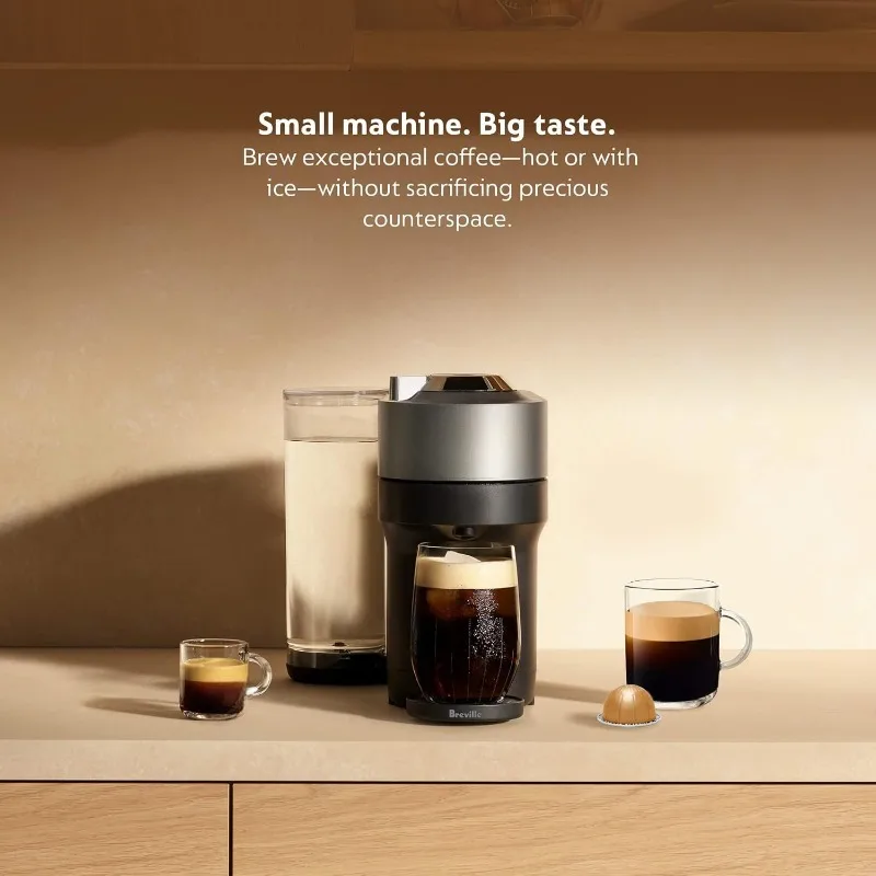 Offers A Variety of Coffee Formats in 5 Sizes Including  As Well As Single and Double Espressos Brewed