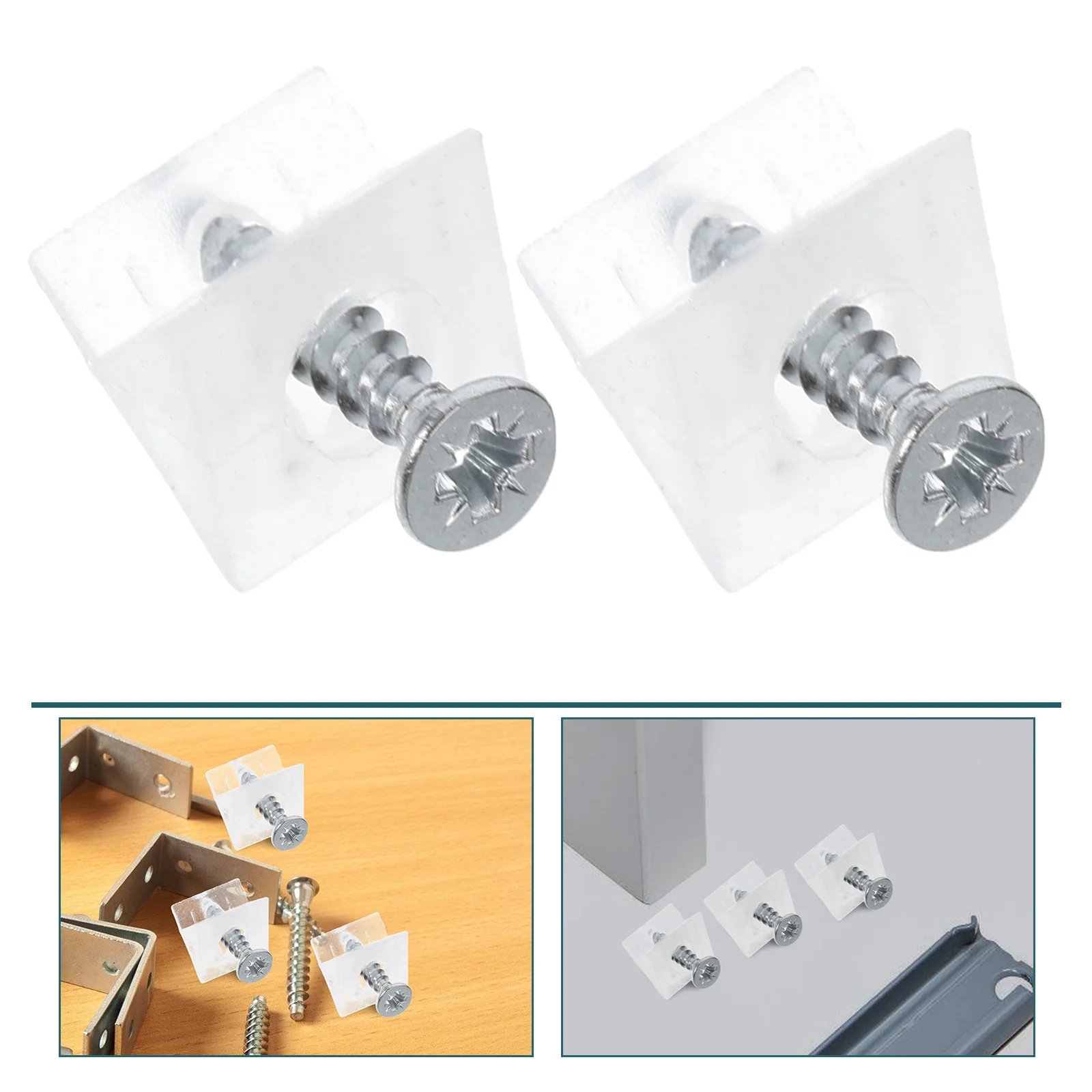 

50Pcs Plastic Drawer Bracket Wedges Angle Code Furniture Bottom Support Reinforcement for Cabinets Dresser Shelving