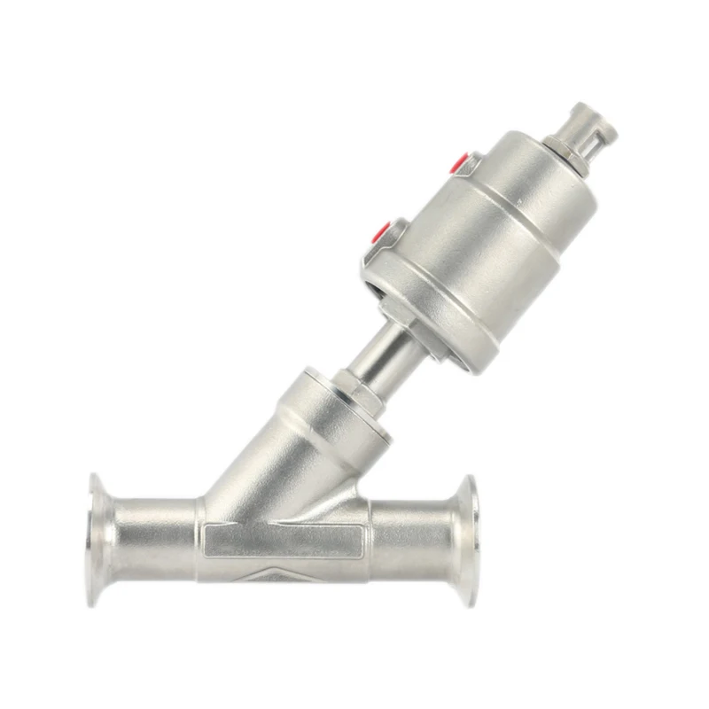 DN25 Pneumatic Quick-install Angle Seat Valve 16bar 304 Stainless SteelAngle Seat Valve PTFE Sealing