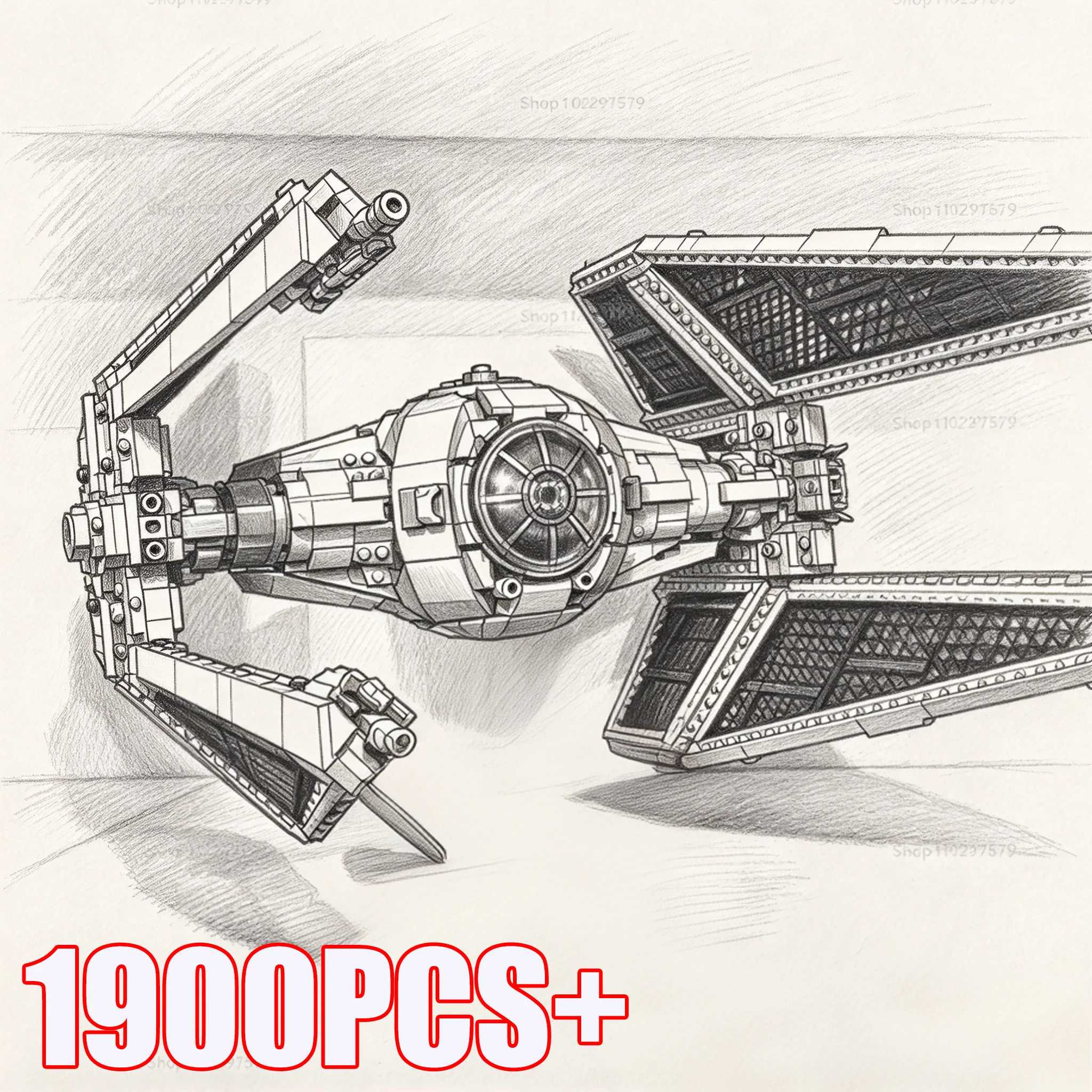 2026 NEW Technical Performance 1900PCS+ 1:8 Scale Spaceship Mechanical Group Series Cars Collection MOC Craft for Display Model