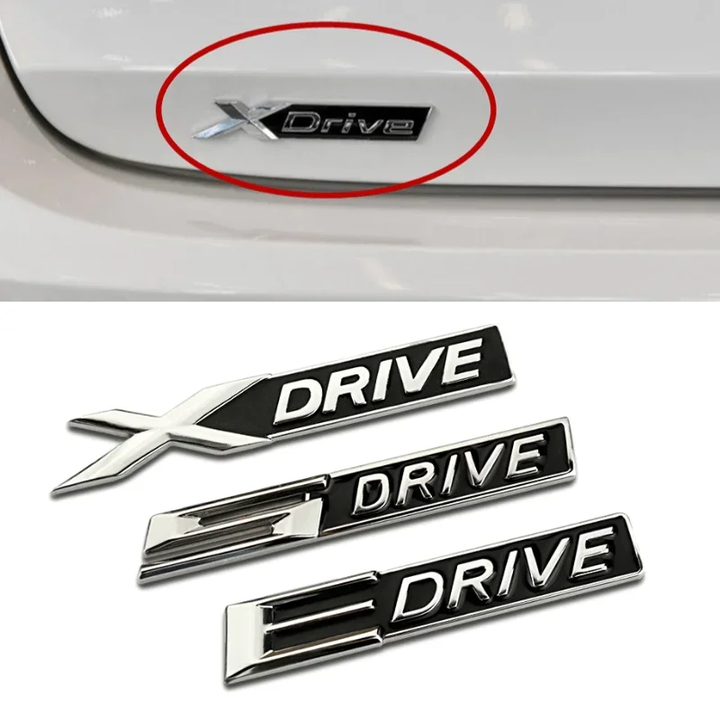 Car Body Side Badge Sticker Rear Trunk Emblem Decals for BMW X DRIVE S DRIVE E DRIVE X1 X3 X5 E39 E46 E60 E90 F10 F30