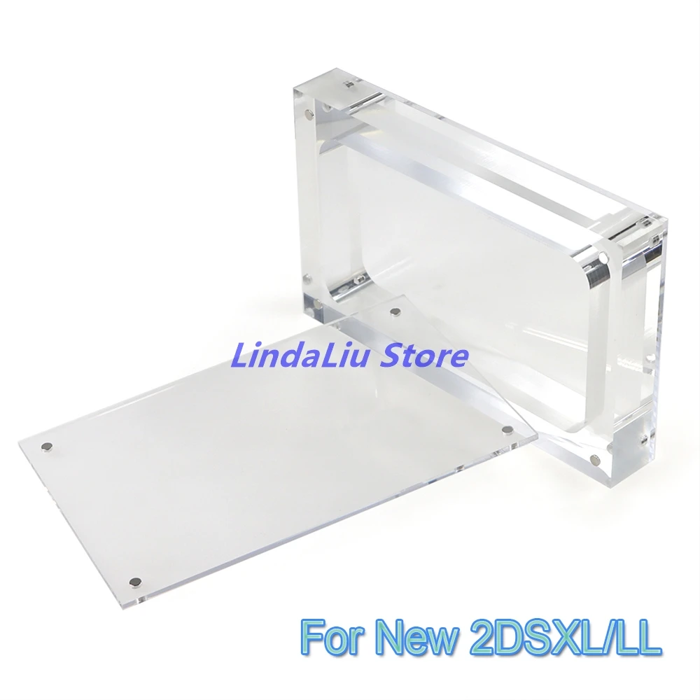 For New 2DSXL Transparent Acrylic Display Box with Magnetic Cover for NEW 2DSLL Console Storage Box Clear Dustproof Case