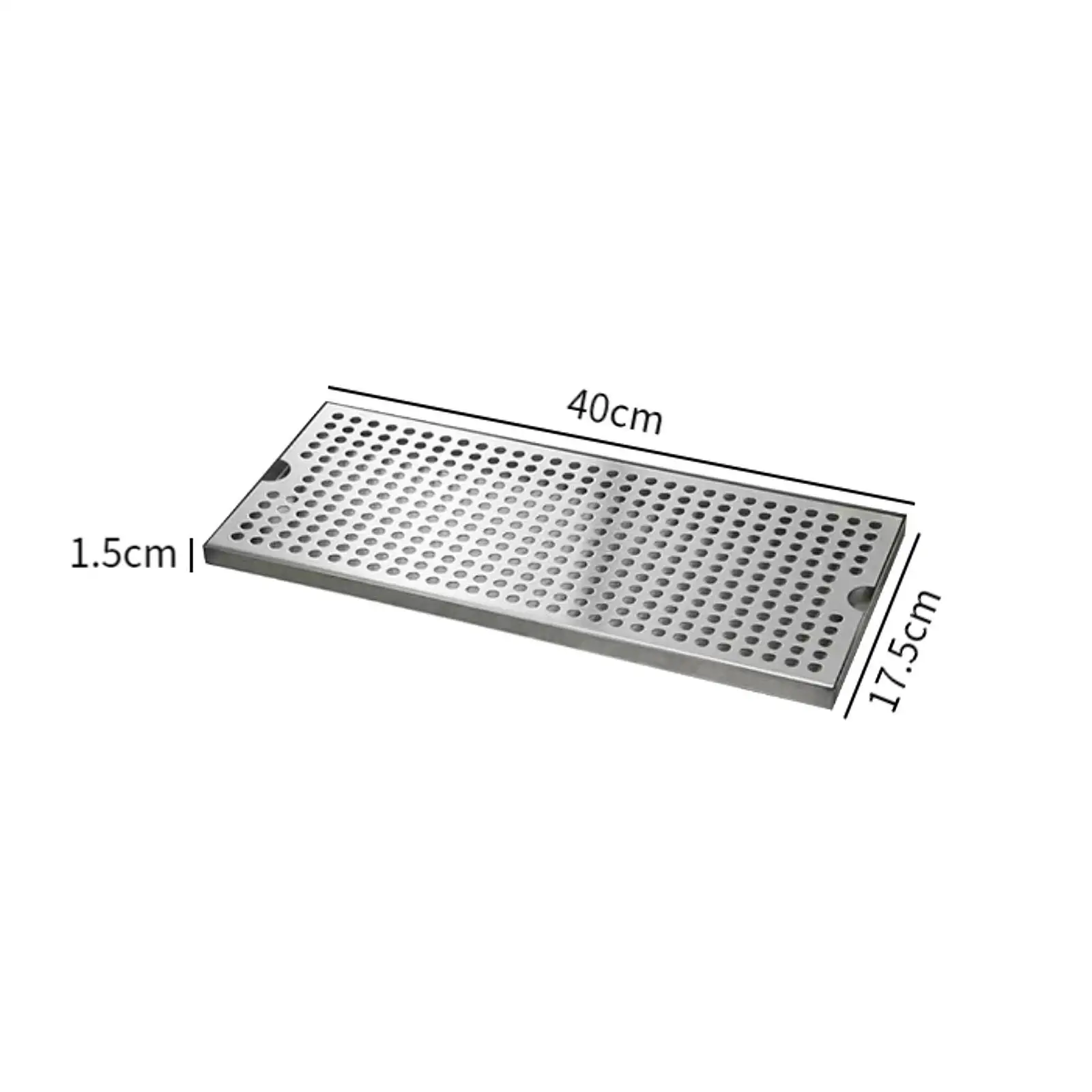 Beer Drip Tray Kungfu Tea Tray Kegerator Drip Pan with Water Storage Drainage Serving Tray Stainless Steel Removable Cleaning