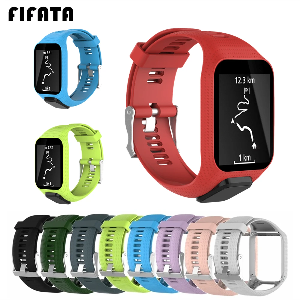 Bracelet Silicone De Rechange Pour TomTom Adventurer Runner 2 Spark 3 - Noir