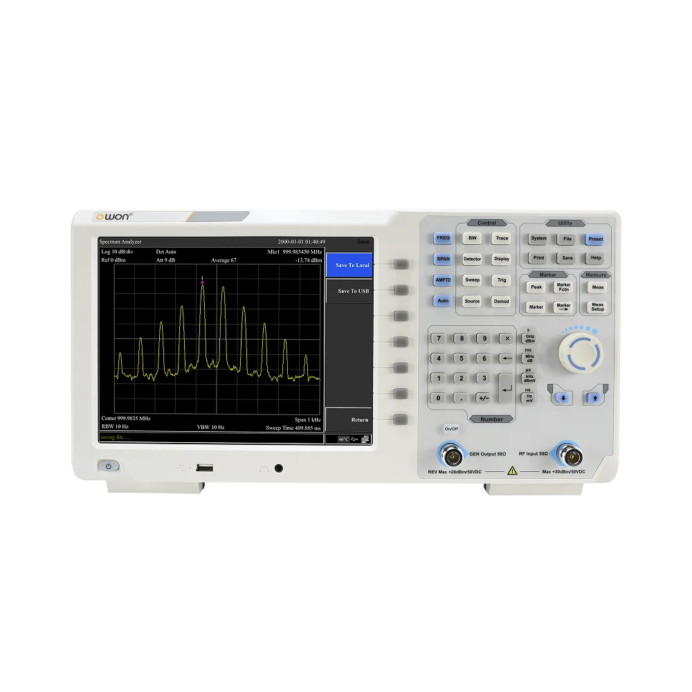 Digital Osciloscopio Spectrum Analyzer 1Hz Resolution Bandwidth 9 kHz