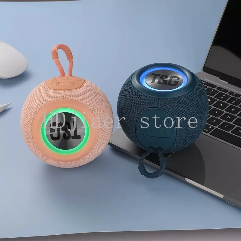 

TG337 Bluetooth Speaker Wireless Colorful Light Fabric Insert Card Heavy Subwoofer Outdoor Portable Mini Bluetooth Speaker