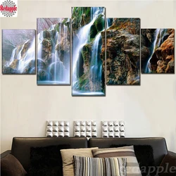 5 pezzi set diamante mosaico natura montagna roccia paesaggio cascata diamante ricamo 5D, immagine pittura diamante, punto croce