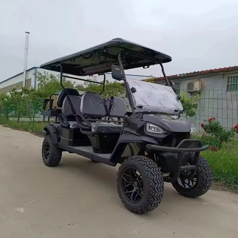 New Chinese Travel 48V 4 Wheel 4 Seater Electric Golf Cart Scooters 4 People 5KW Green Energy Electric Vehicle Golf Cart