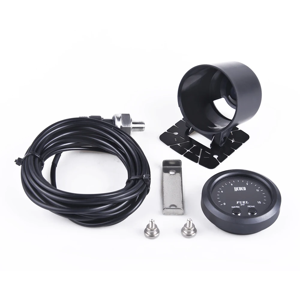 0-15 PSI Electronic Fuel Pressure Gauge With 1/8 Npt Sensor Fuel Pressure Red Display Digital Ultra-Thin Gauge