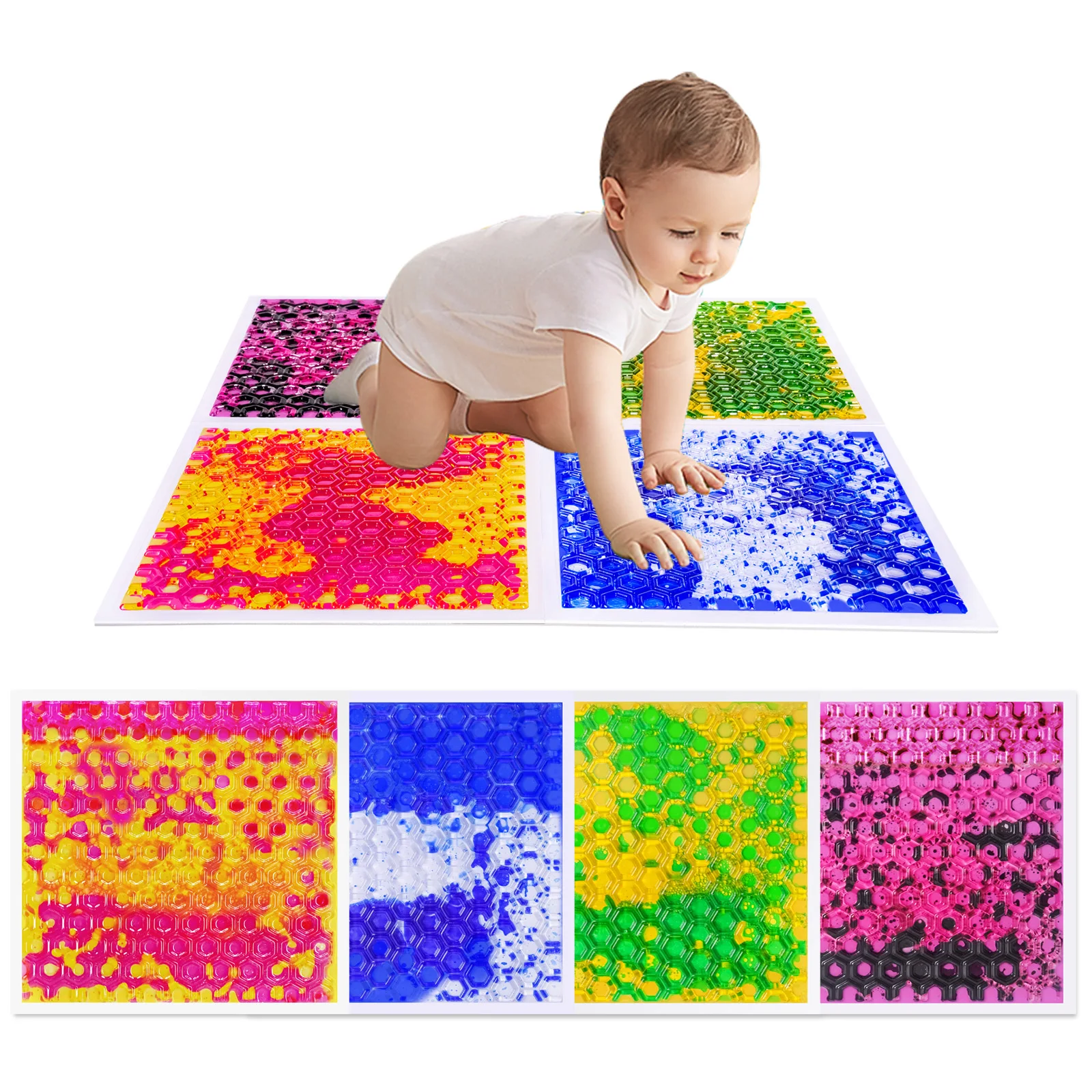 Jouets sensoriels visuels pour enfants, jouets sensoriels interactifs, tapis de direction, expérience amusante, tapis de jeu éducatif
