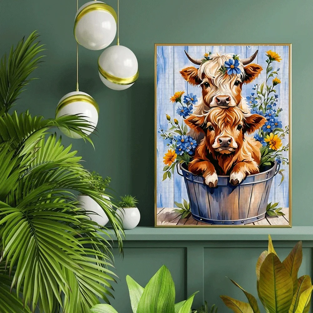 1000 ชิ้น จิ๊กซอว์วัวไฮแลนด์ - ของเล่นจิ๊กซอว์ขนาดใหญ่สำหรับผู้ใหญ่ เกมสร้างปฏิสัมพันธ์ในครอบครัว ของตกแต่งบ้าน DIY ฝึกสมอง เสริมสร้างการเรียนรู้