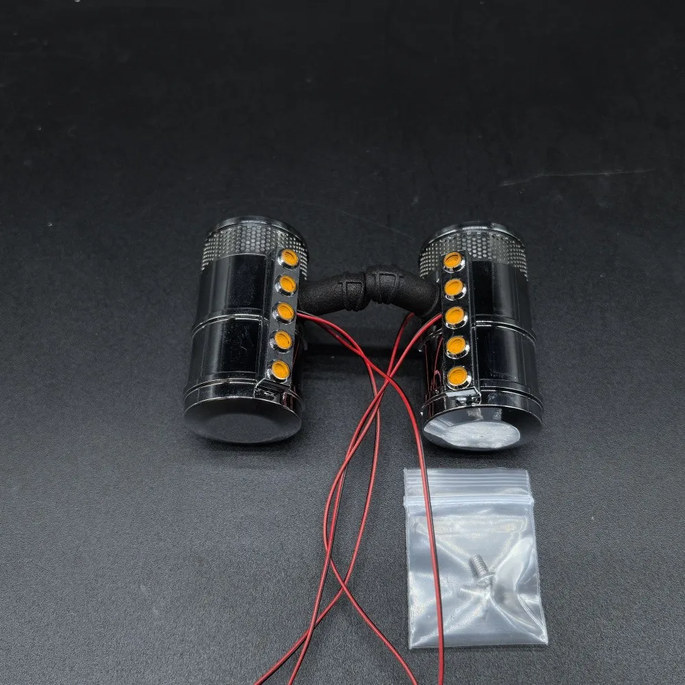 Metalen luchtfilter met licht voor RC Tamiya Truck 1/14 56301 56344 King Hauler